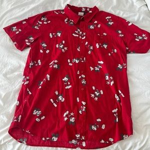 Men’s Mickey Mouse Button Down Shirt